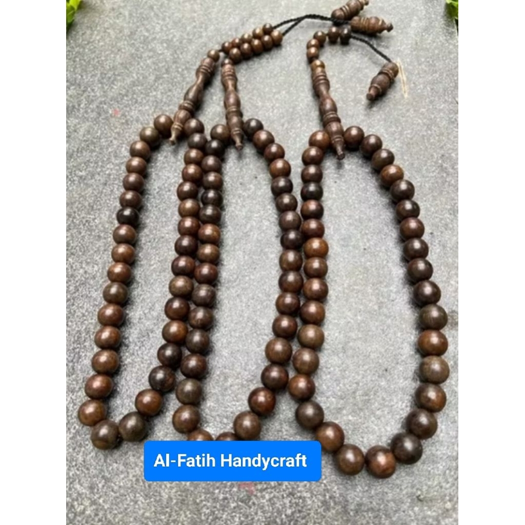 Tasbih gaharu 12mm grade A++ 33 butir Premium Aroma Wangi Alami Kayu Gaharu Buaya Kalimantan