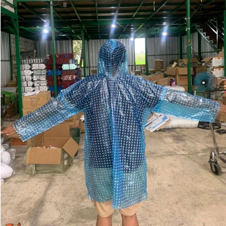 JasHujan - Jas Hujan Plastik Polkadot Atasan