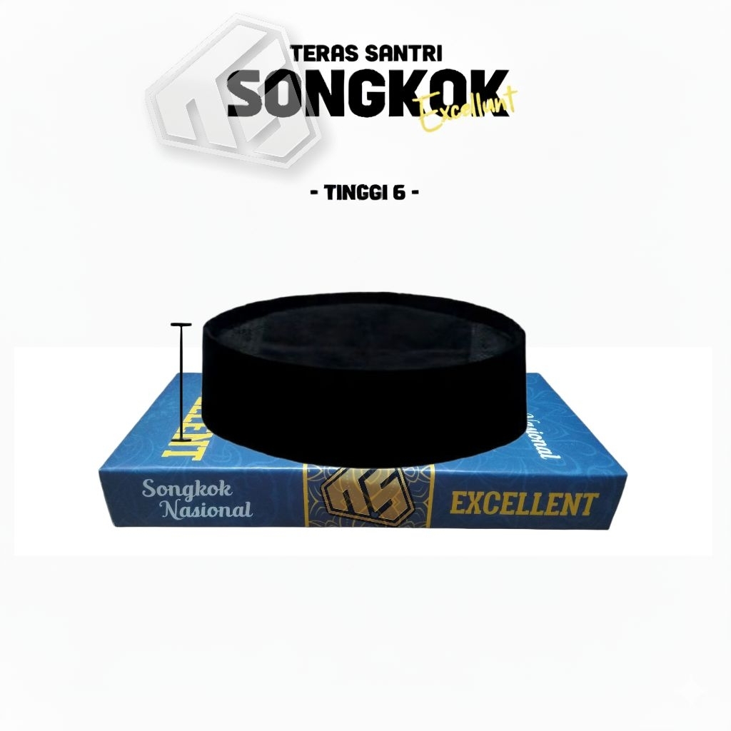 Peci Pendek Ac/Peci Tinggi 6 7 8 cm/Peci Cak Lontong/Songkok Hitam Pendek/Peci Hitam Pendek/Peci Pen