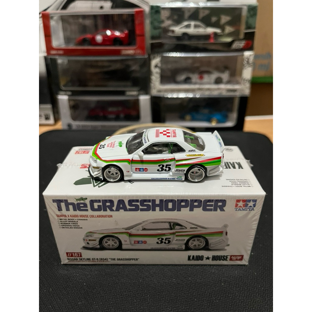 Mini GT Kaido House Nissan Skyline GTR R34 The Grasshopper