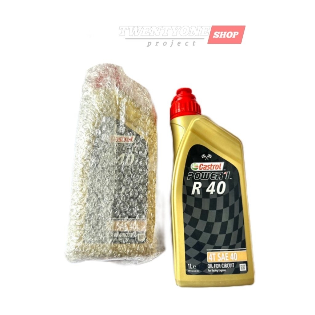 OLI CASTROL R40 1 LITER CAMPURAN OLI SAMPING R 40 CASTROL POWER 1 4T SAE 40 ORIGINAL 100%