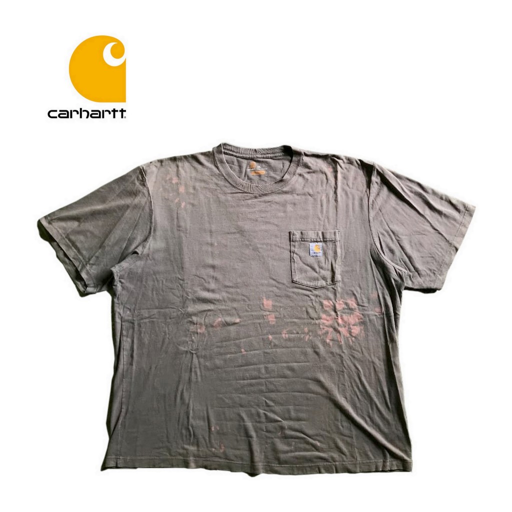 Kaos Carhartt Original Pocket Tee Vintage Faded Distressed – Kaos Workwear Pria Outdoor Casual