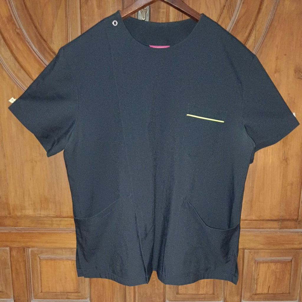 PRELOVED MEDIUNIFORM Seragam Perawat Pria Blue Black Bigsize LD 122