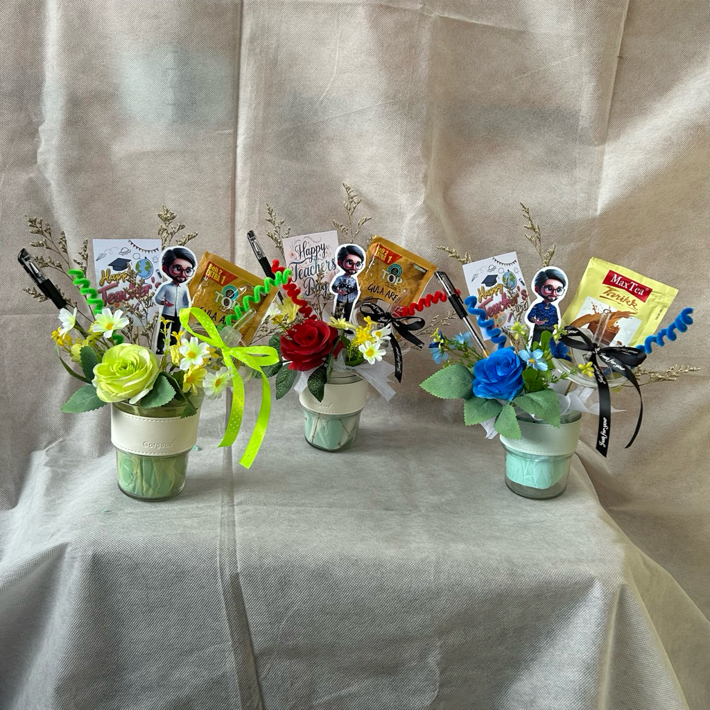 tumbler kaca / buket tumbler / bloom box / gift medan / kado medan