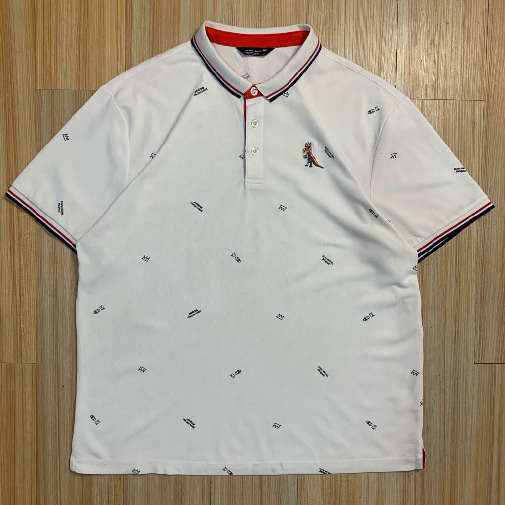 T-shirt kerah JMB JEAN MICHEL BASQUIAT Golf cakep bgt LIKE NEW (XL)
