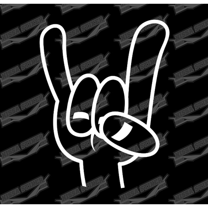 stiker tangan metal cutting sticker keren