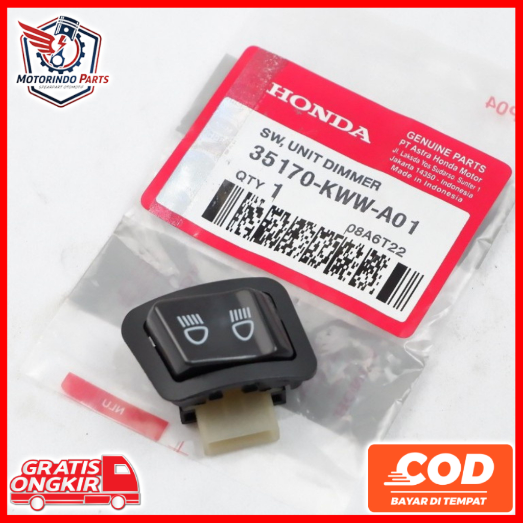 Tombol Lampu DIM KWW Honda Beat FI / Vario 125 FI / Vario 110 FI / Revo motor sparepart