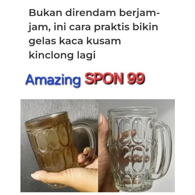 Busa Ajaib Amazing Spon 99 penghilang noda dan kerak perabot, penghalus baret body motor mobil pengh