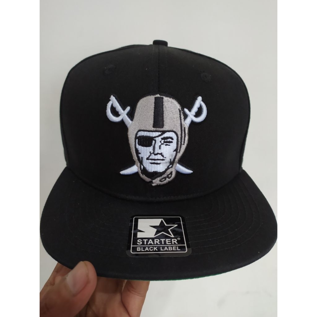 Topi Snapback Starter Black X NFL Raiders Logo Original Premium Impor