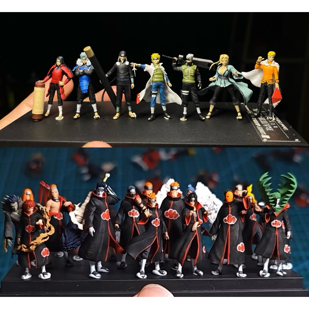 Miniatur figure 1/64 Hokage set / akatsuki set Cocok untuk hotwheels miniscale