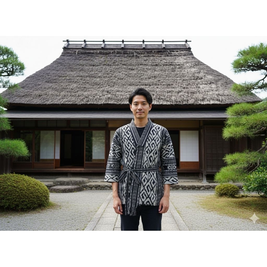 kimono tenun kimono pria kimono etnik baju tenun jepara kp9