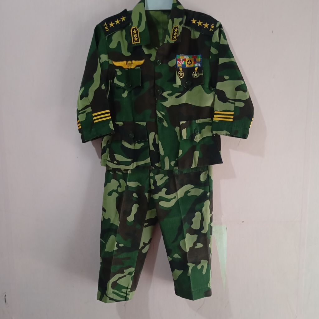 seragam TNI anak TANPA ATRIBUT