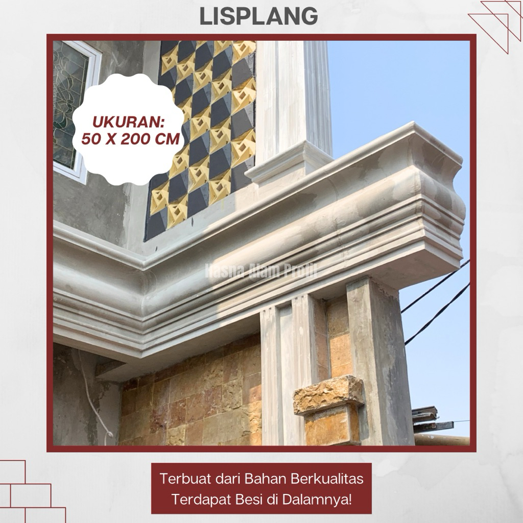 Lisplang Beton 50 x 200 cm – Lis Profil Rumah, Lis Profil Beton, Dekorasi Bangunan
