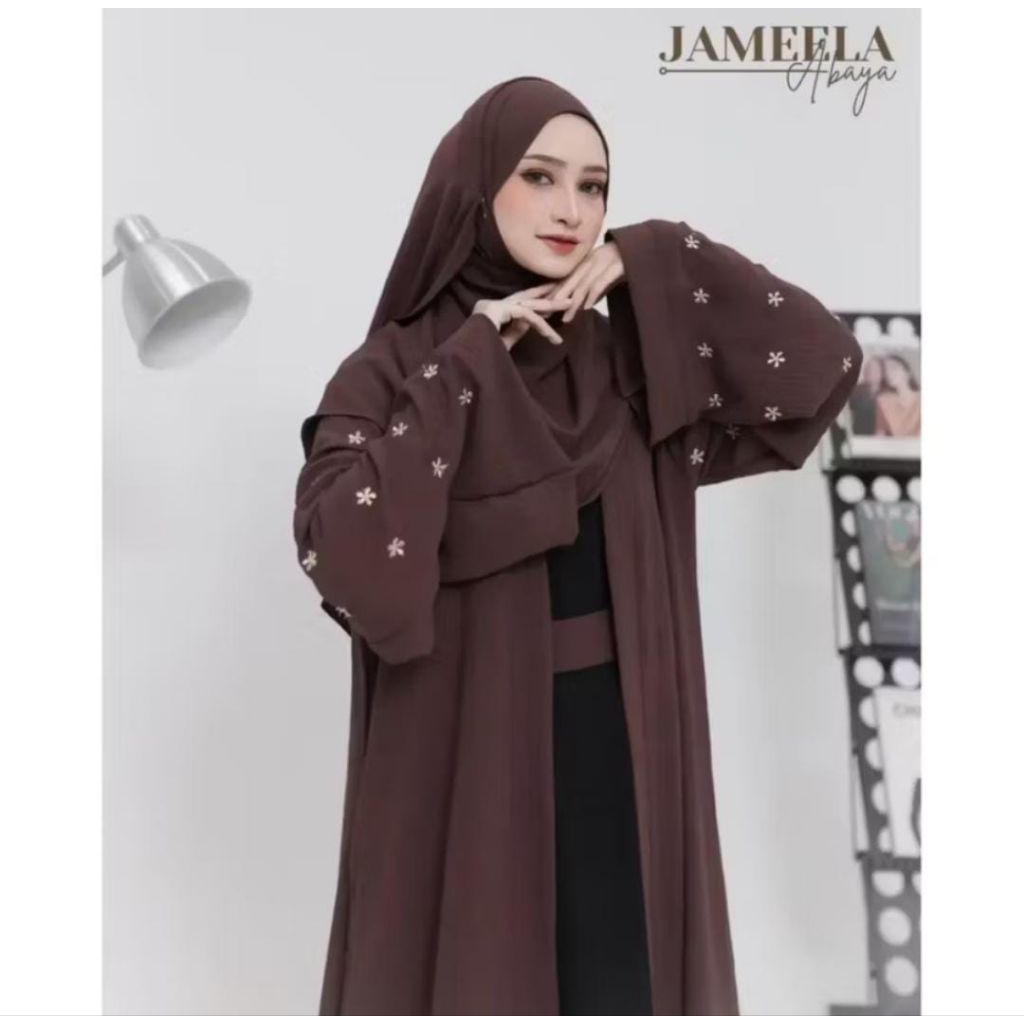 Gamis Wanita Jameela Abaya Set 2in1 Gamis Lebaran Baju Wanita Terbaru