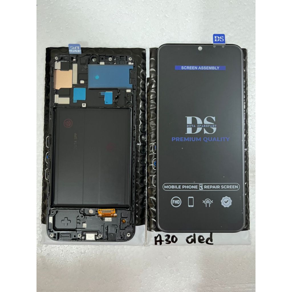 LCD + FRAME TOUCHSCREEN OLED ORI SAMSUNG A30 / SAMSUNG A50 / SAMSUNG A50S FINGERPRINT AKTIF
