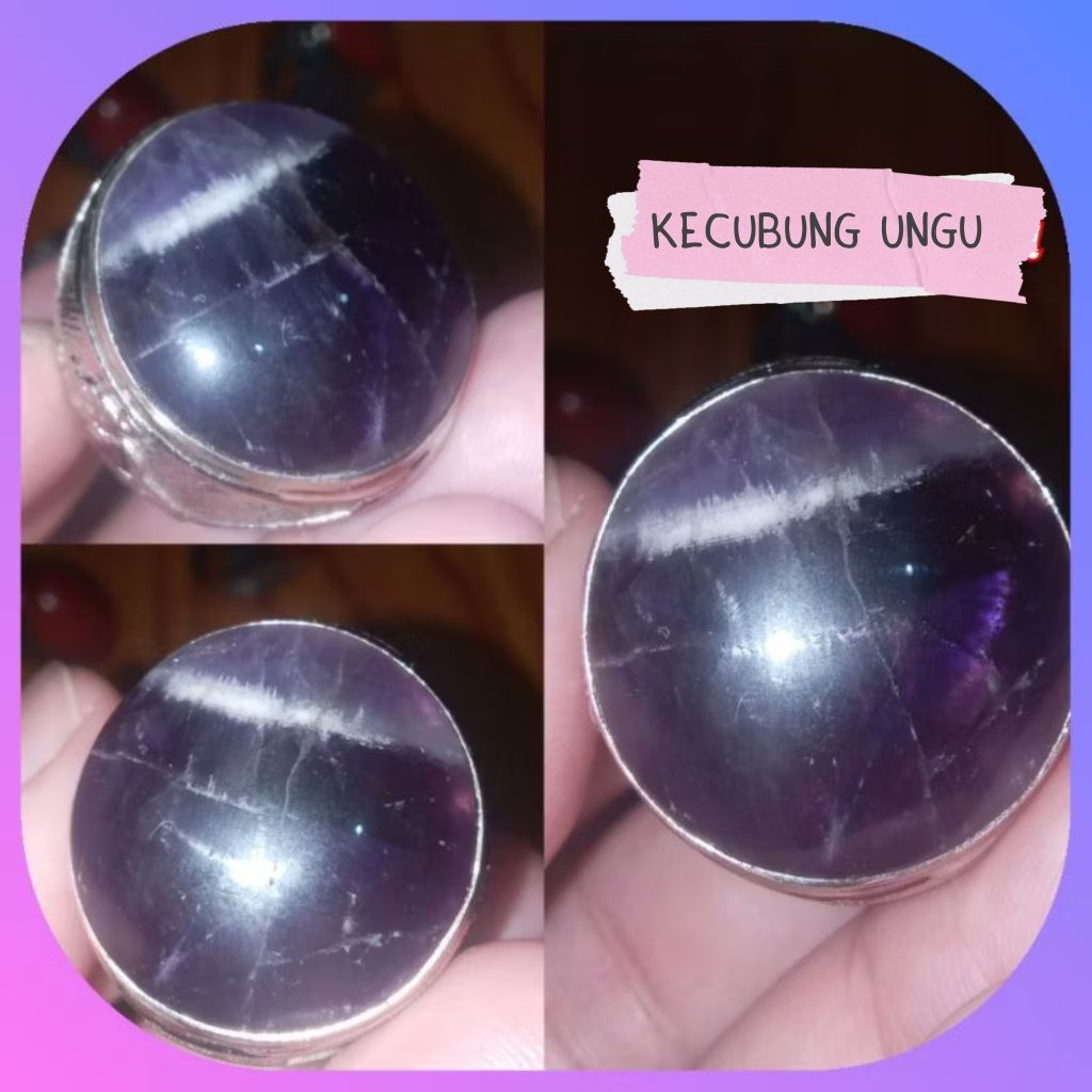 Cincin Batu Kecubung Ungu Jumbo Natural