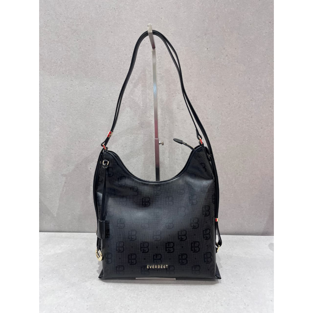 Everbest Inha Shoulder Bag Wanita Black & Taupe
