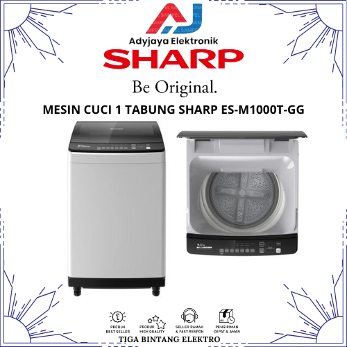 MESIN CUCI 1 TABUNG SHARP ESM 1000TGG 10KG