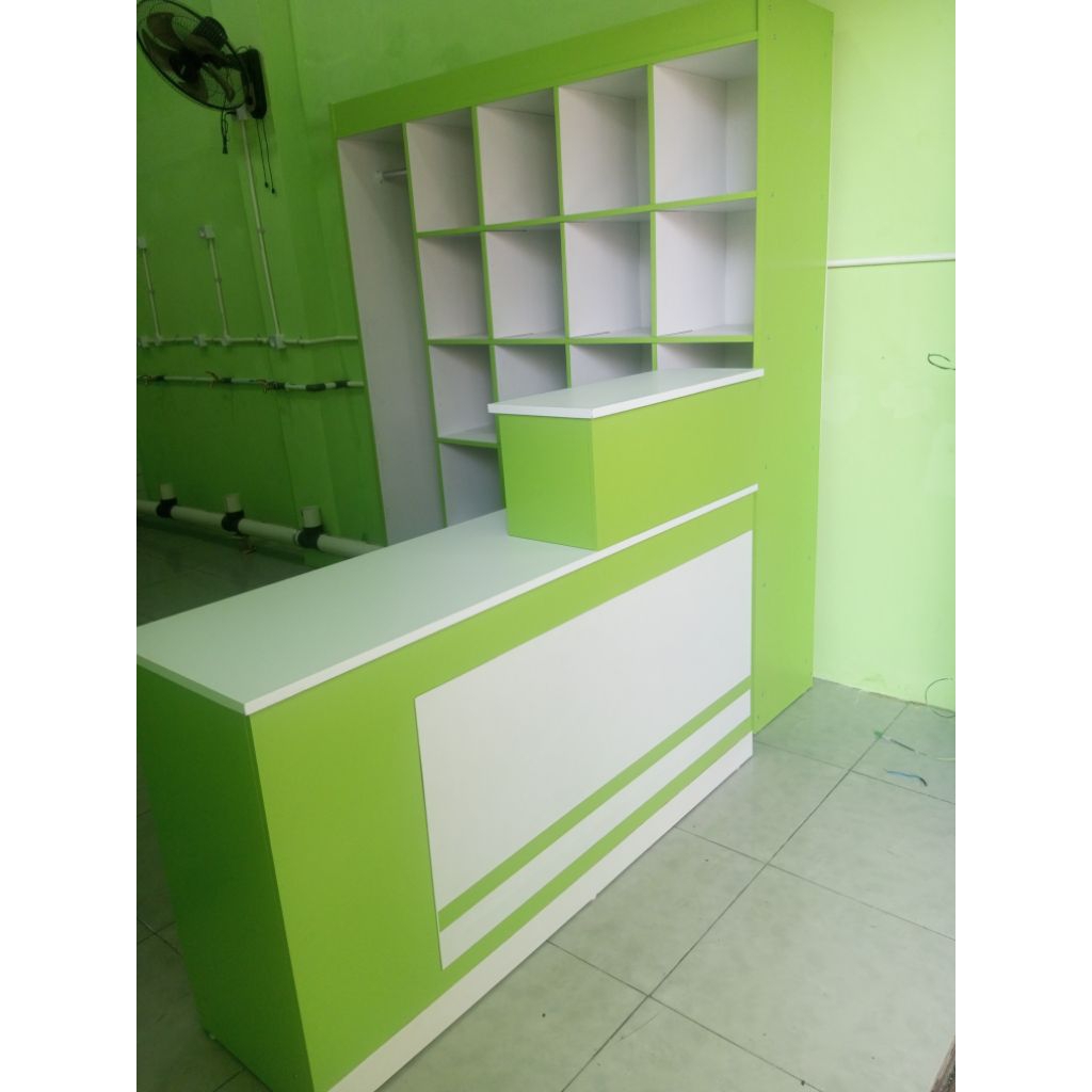 paketan usaha rak laundry dan meja kasir