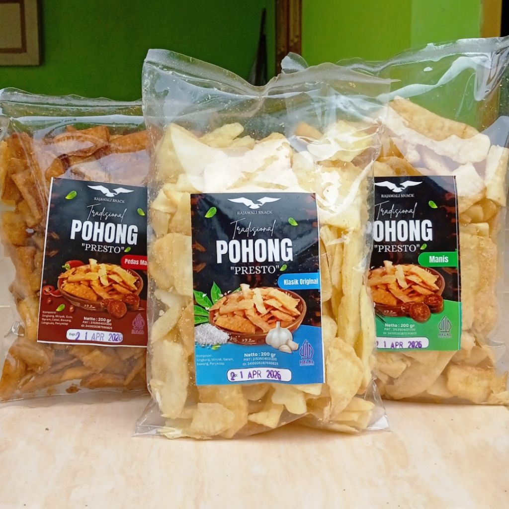 Terbaru Camilan Tradisional Pohong Presto 200 gram || Rajawali Snack Tulungagung