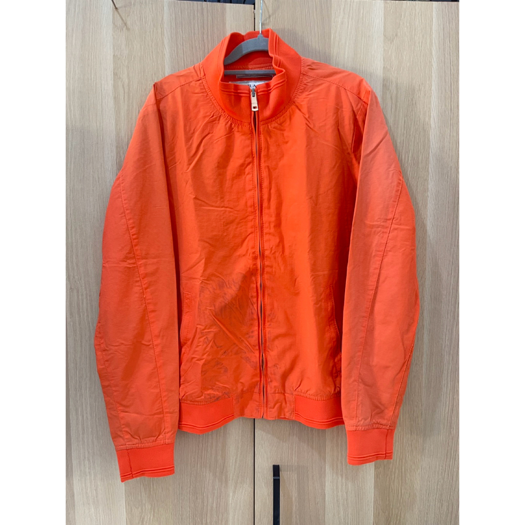 Jaket Bomber ZARA MAN Original Warna Orange Size L Ada Minus