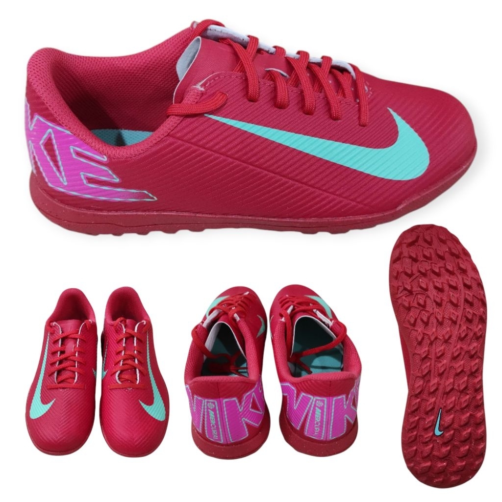 Sepatu Futsal NIKE JR VAPOR 16 CLUB TF Warna Ember Glow/Aurora Green