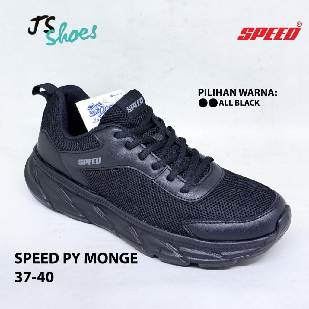 SPEED PY MONGE - SEPATU SNEAKERS SEPATU SEKOLAH TALI ANAK DEWASA MERK SPEED ORIGINAL