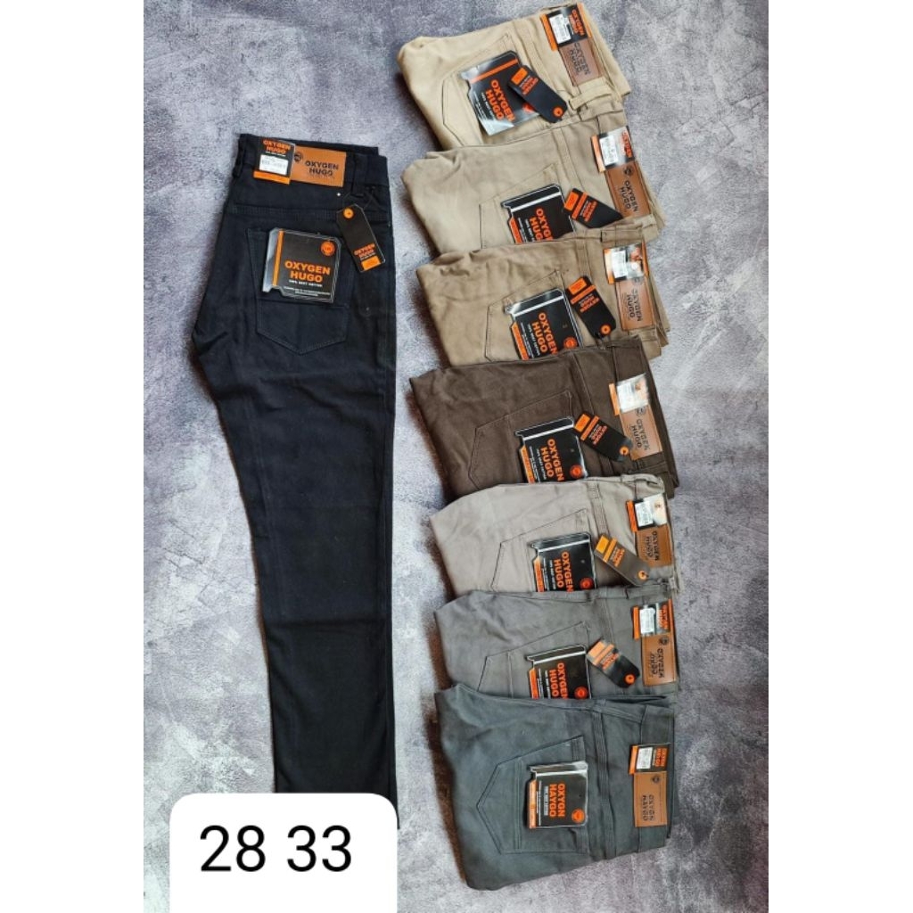 OXYGEN HUGO Celana Panjang Pria Bahan Naomi