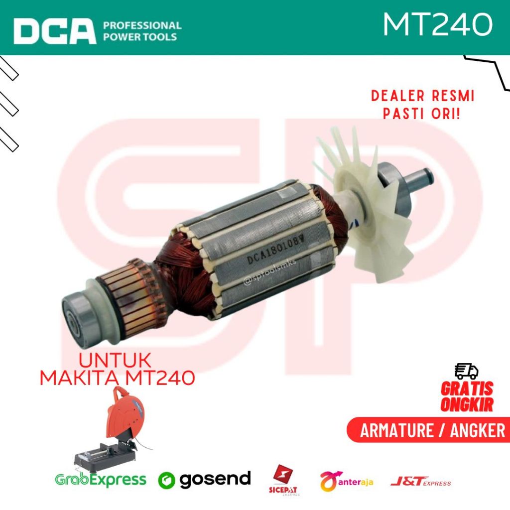 SPAREPART ARMATURE / ANGKER / GULUNGAN MESIN CUT OFF / GERINDA DUDUK POTONG BESI 14" 14 INCH MAKTEC 