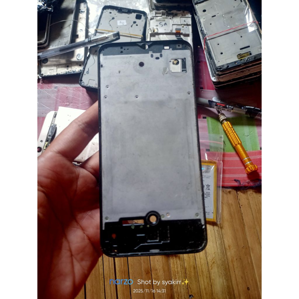 frame tatakan lcd Samsung a30s original copotan