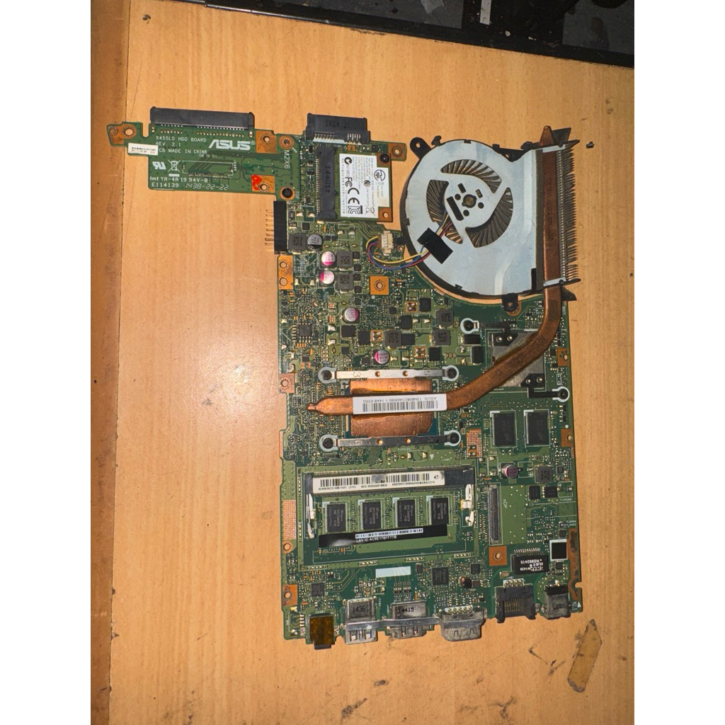 mainbord Asus X455L core i3gen4 kondisi mati