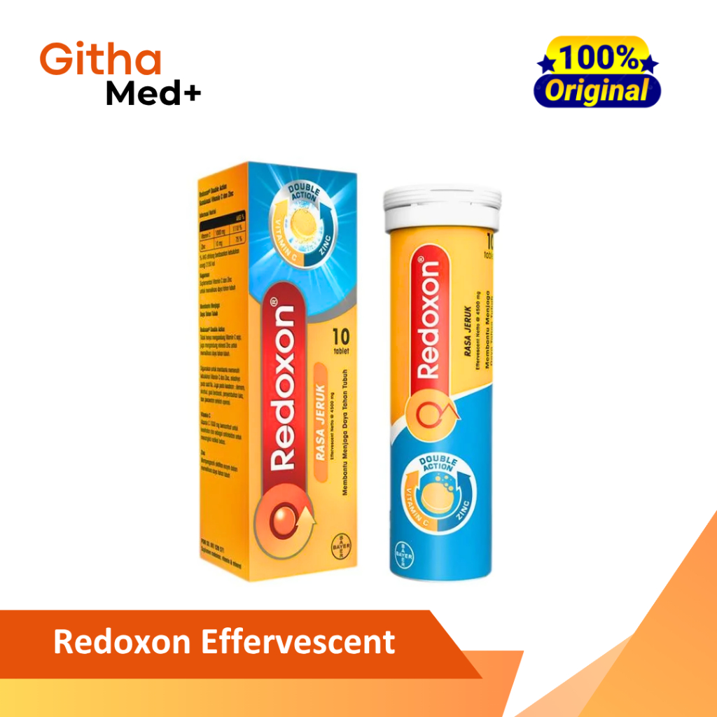 Redoxon Effervescent Triple Action - Vitamin C, D, dan Zinc