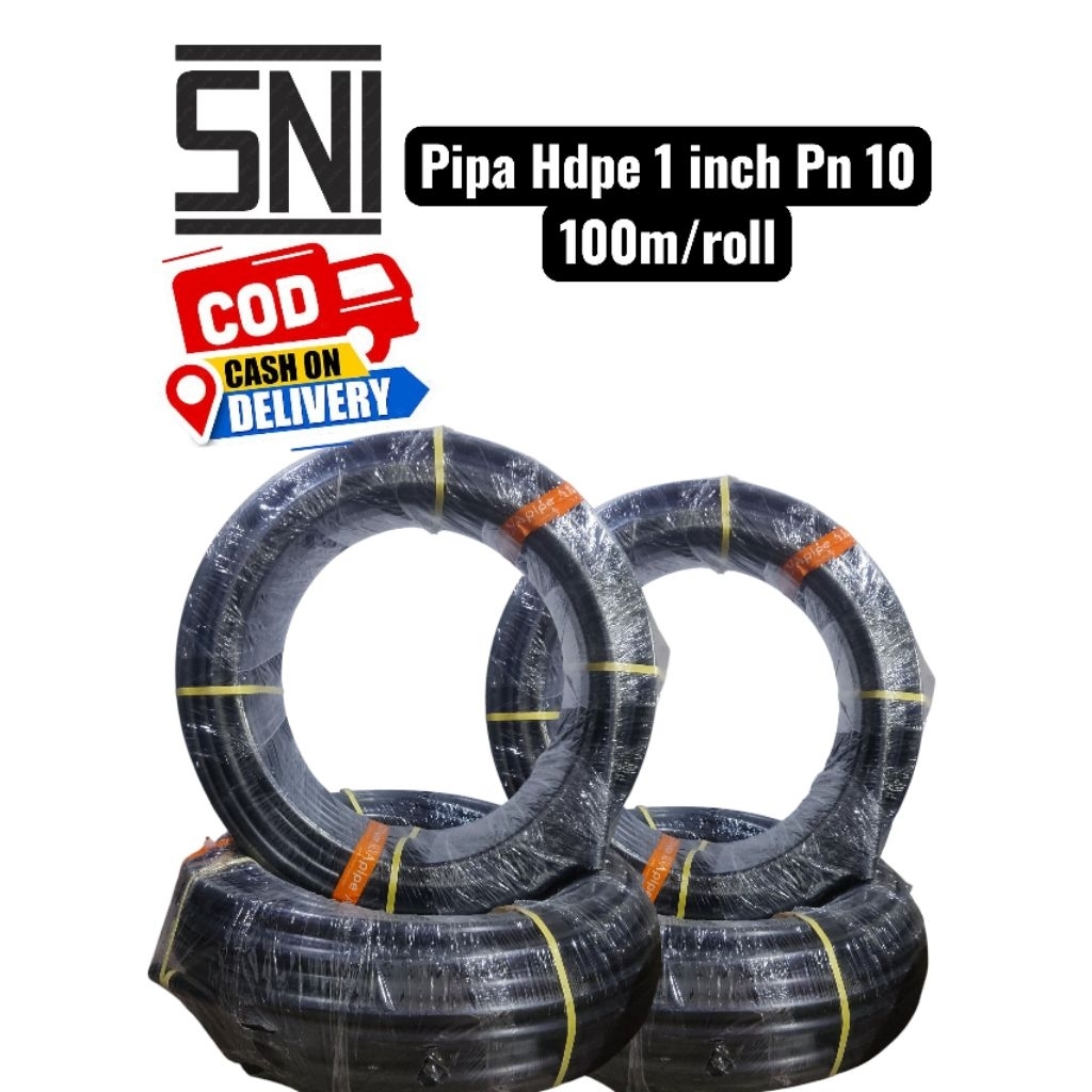SELANG PIPA HDPE 1 INCH PN 10 (100M/ROLL)