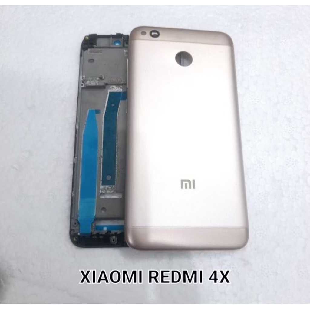 Housing Casing Kesing Fullset Xiaomi REDMI 4X BackDoor Tutup Belakang + Frame LCD Full Set + Tombol