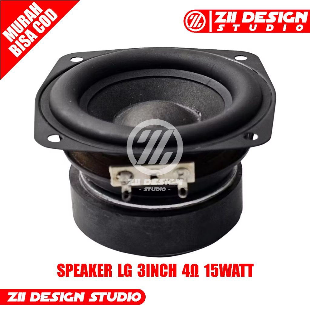 ZIIDESIGNSTUDI-SPEAKER LG 3INCH 4ohm 15watt Super Bass Woofer Subwoofer