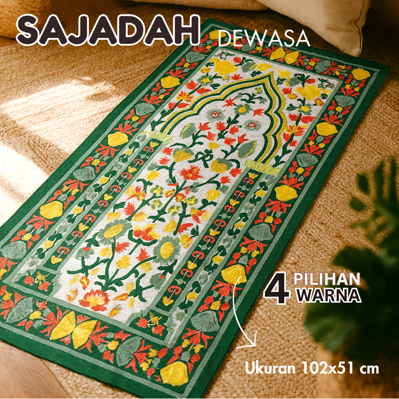 Sajadah Dewasa Alas Sholat Perlengkapan Jumat Ibadah Muslim Prayer Mat Matras