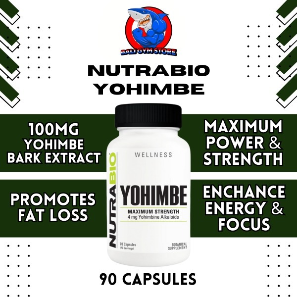 Nutrabio YOHIMBE 4mg 90 Kapsul Pembakar Lemak & Dukungan Metabolisme
