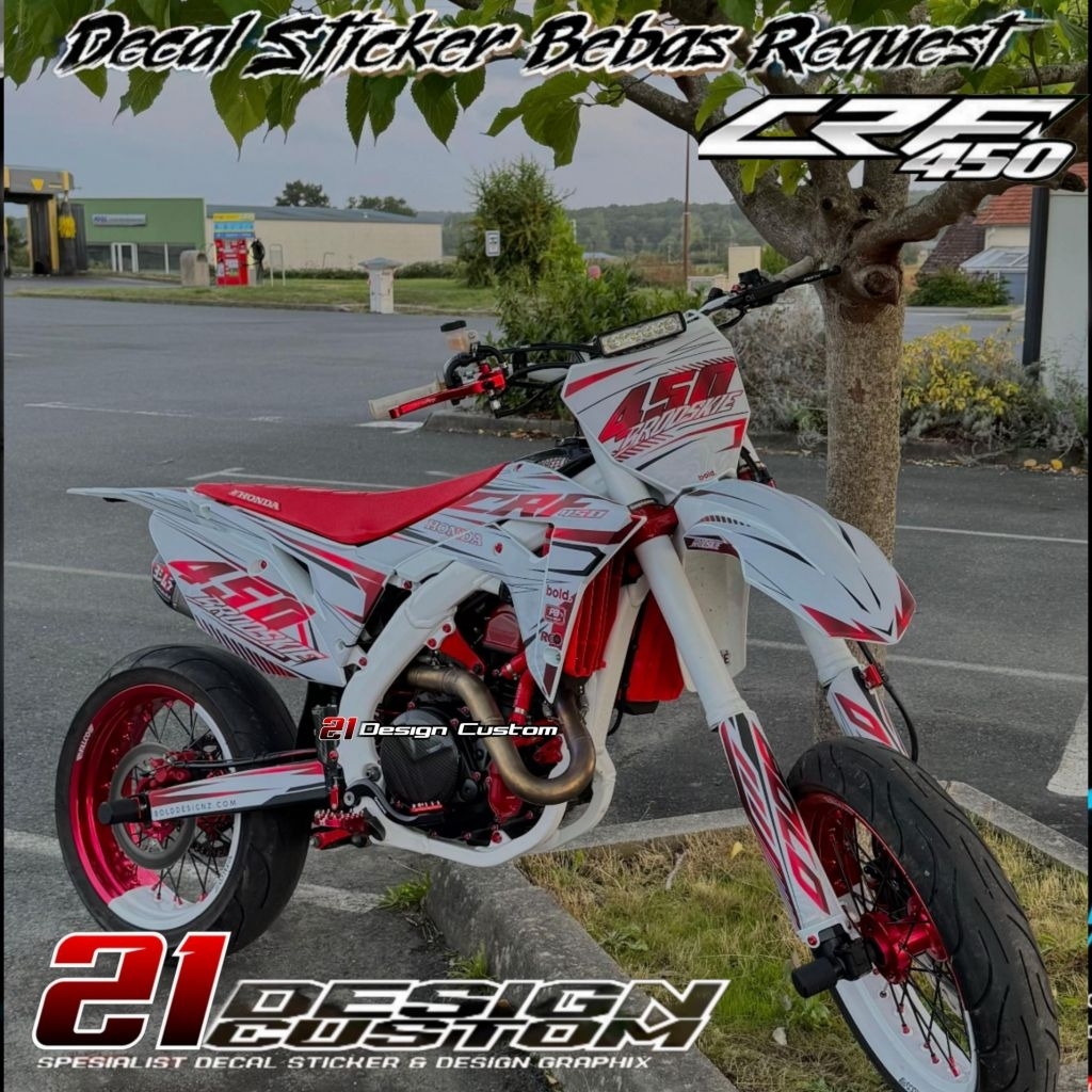DECAL STICKER CRF 450 FULL BODY CROME TERBARU 2025