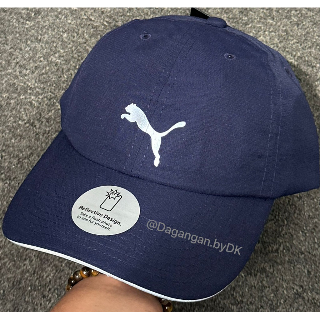 Topi Puma Running Cap Original 100% Dark Blue Navy