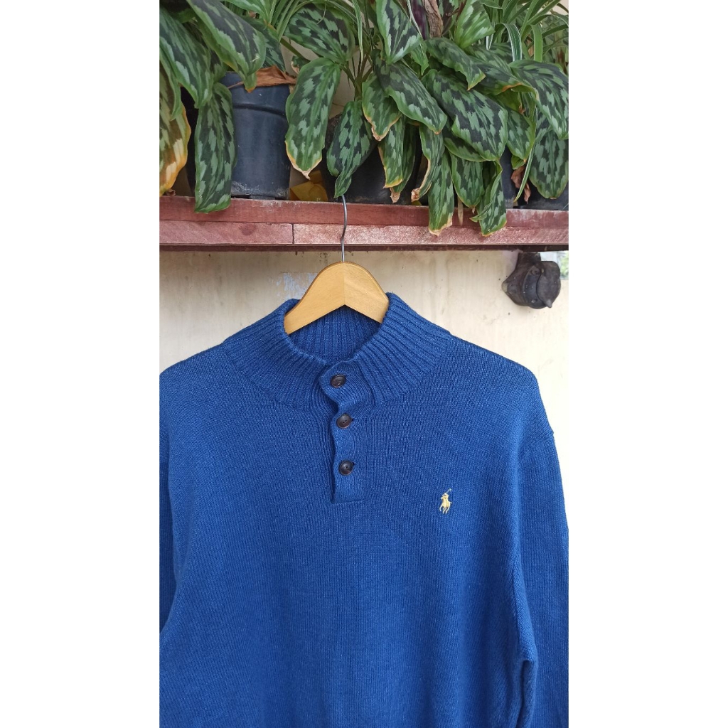 POLORALPHLAUREN HALF BUTTON KNIT UNISEX