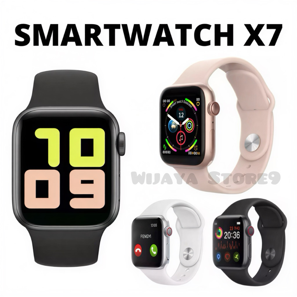 SmartWatch X7 Original Jam Tangan Bluetooth Sport Fitness Pedometer Heart Rate Monitor Kualitas Prem