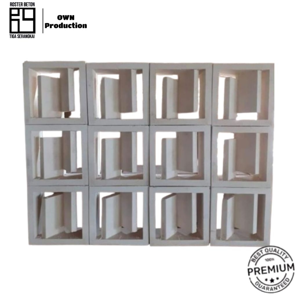 Roster beton / Loster beton minimalis modern motif jendela gantung