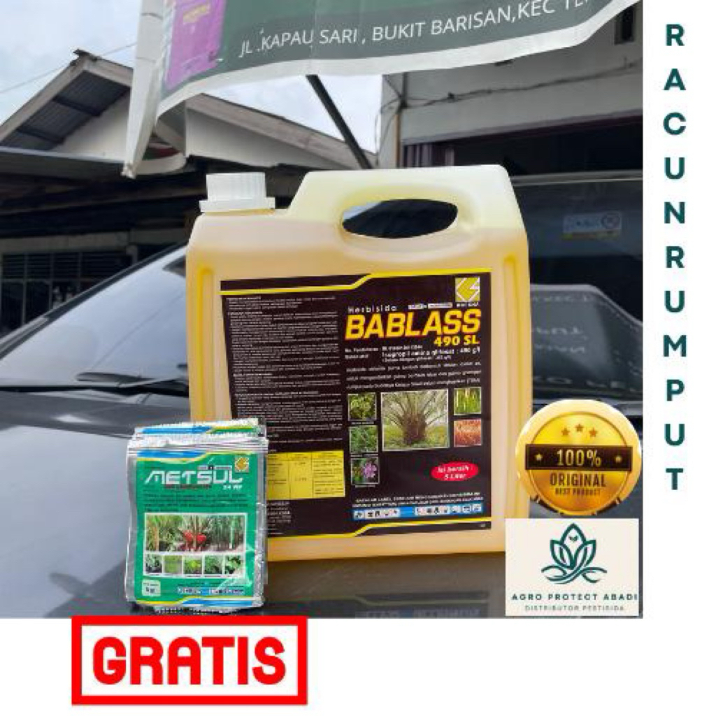 Herbisida BABLAS 490SL @ 5 liter | pembasmi / RACUN Rumput dan Gulma SAMPAI AKAR ,gratis metil