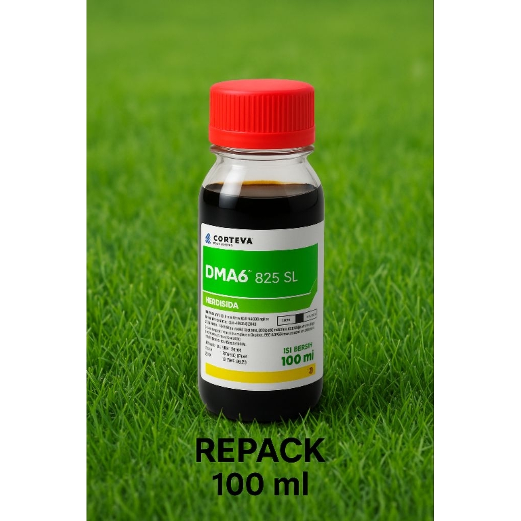 Herbisida DMA6 825 SL Repack 100 ml – Obat Pembasmi Rumput Gulma Ampuh