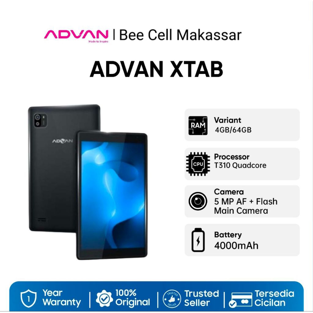 Tab ADVAN XTab 4GB/64 GB Garansi Resmi