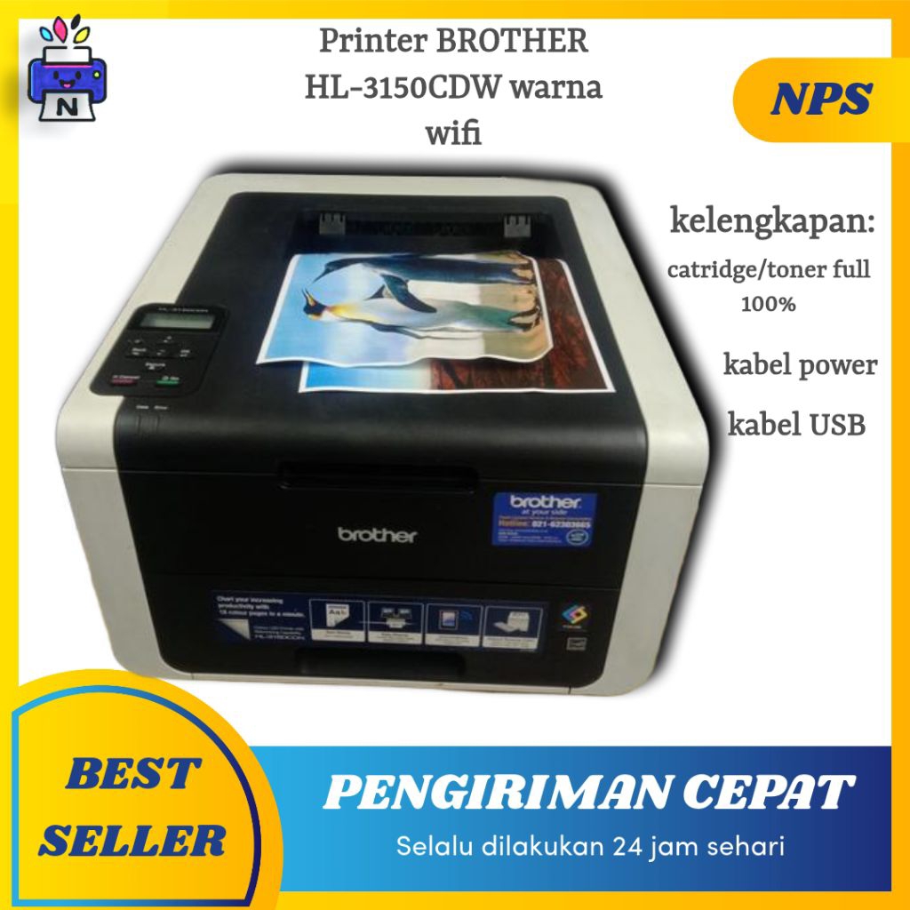 Printer BROTHER HL-3150CDW warna wifi