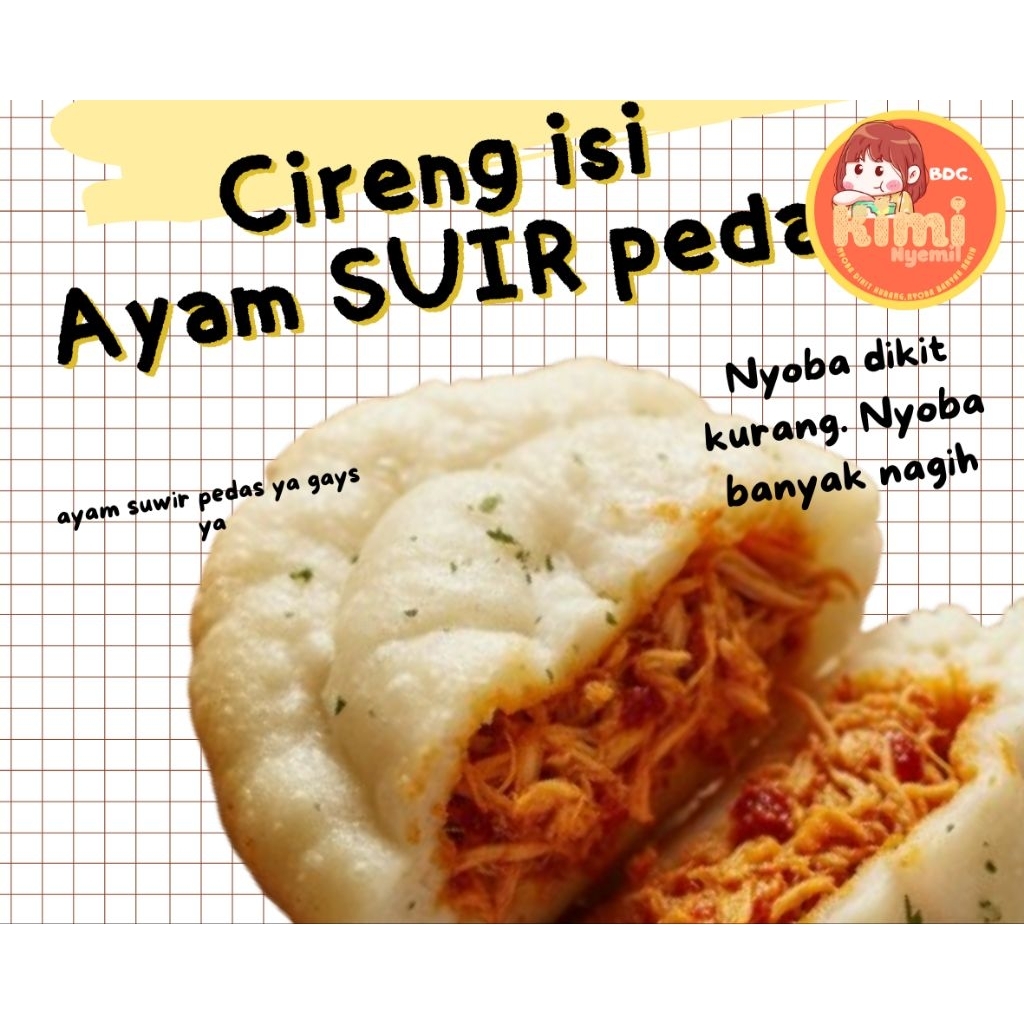 cireng isi ayam suwir pedas/cireng isi ayam suwir murah