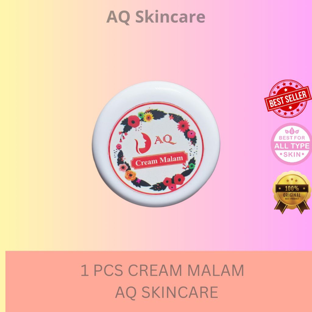 Cream Malam Aq Skincare Whitening / Cream Malam Aq Original Memutihkan Wajah