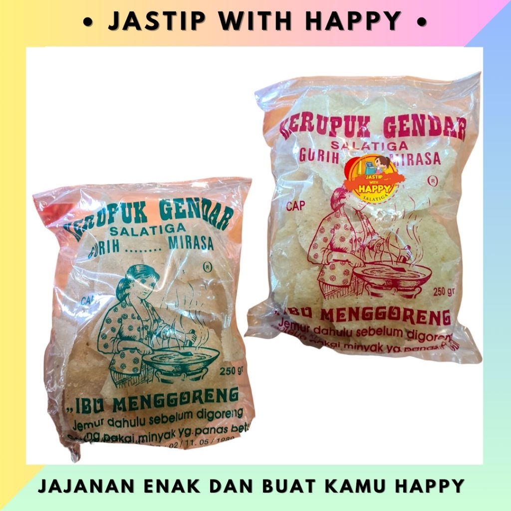 Kerupuk Gendar Mentah Ibu Menggoreng 250gram - Krupuk Karak Gendar Siap Goreng