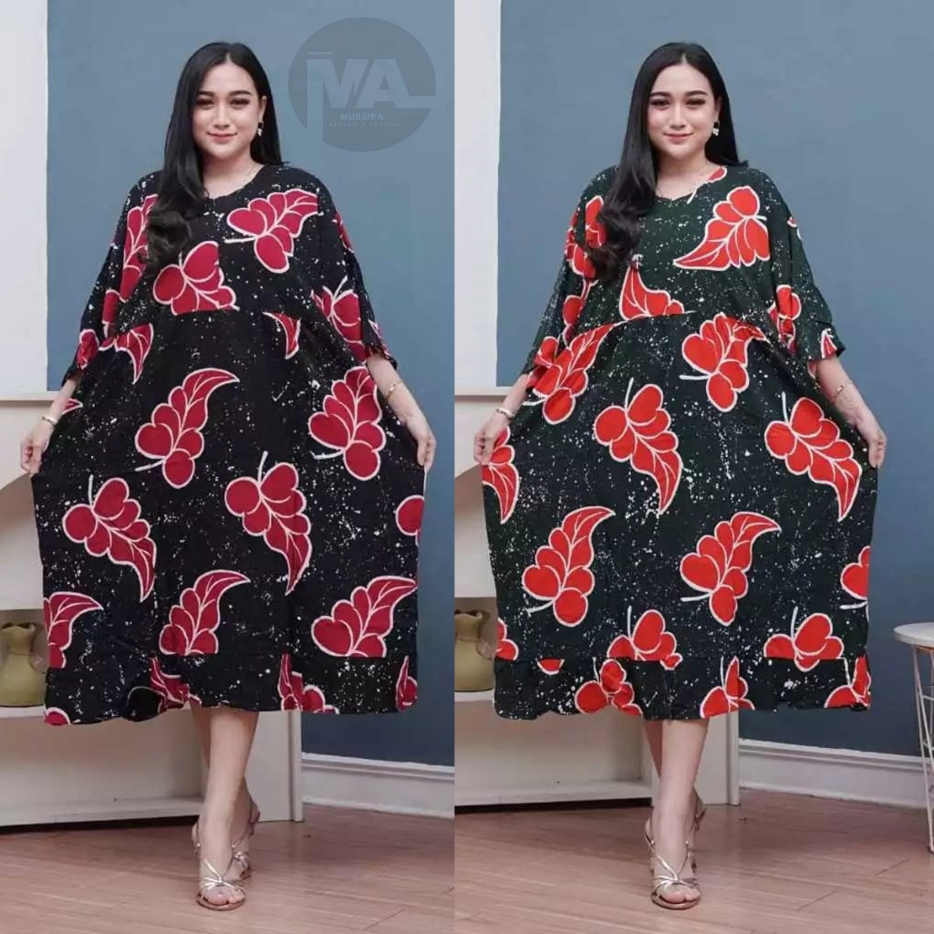 Daster Rayon Premium Jumbo Ld 140 Busui Resleting Lengan Pendek